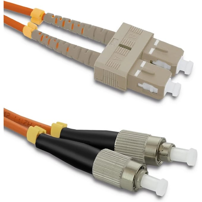 Qoltec Glasvezel Patchcord SC/UPC-FC/UPC |   Multimode |   50/125 |   OM2 |   Duplexwoning |   2m