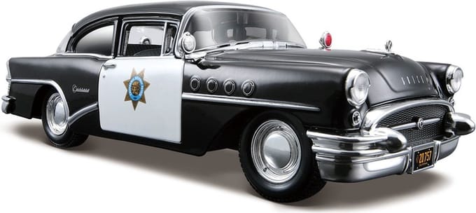Maisto Modelauto Buick Century - politieauto - 1955 - schaal 1:24 - schaalmodel auto