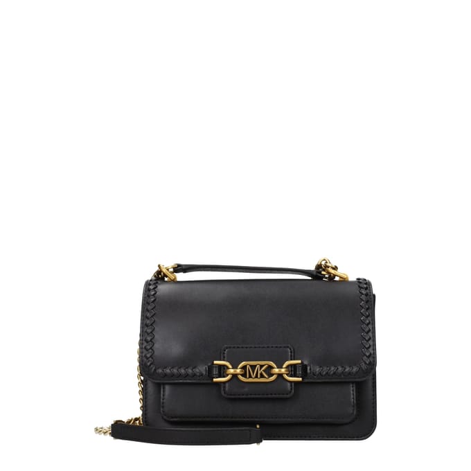 Michael Kors Zwarte Leren Schoudertas