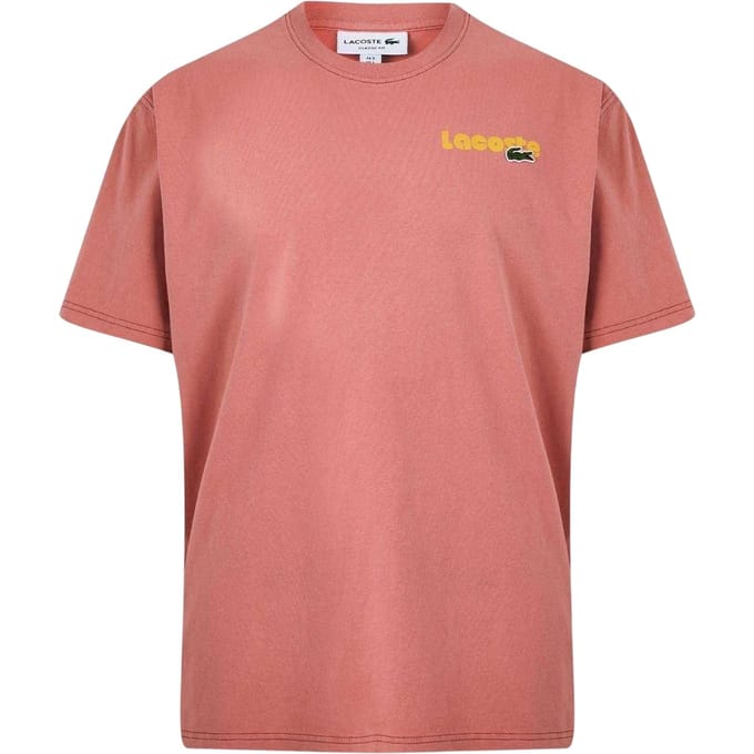 Lacoste Heren-T-shirt met ombré-print (Rood)