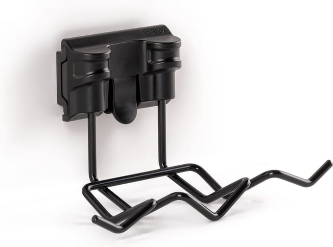 Toolflex One Stofblik en Bezem Houder - Geschikt voor Wand & Rail Montage Zwart