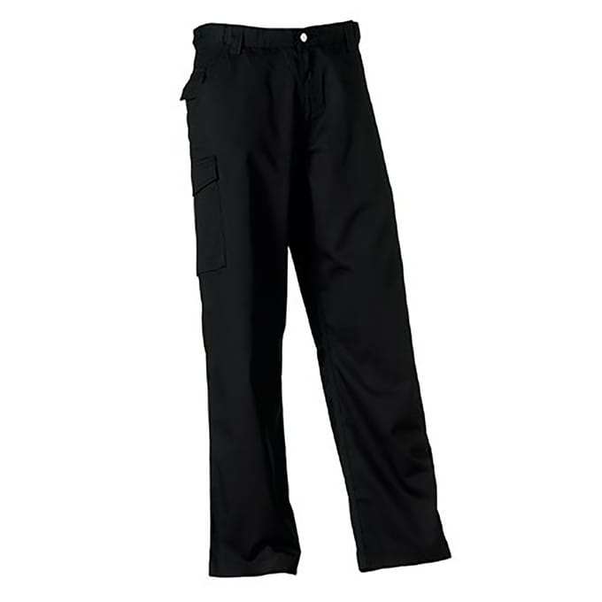 Russell Werkkleding Heren Polycotton Twill Broek / Broek (Lang) (Zwart)