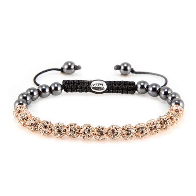 Karma Armband Spiral Full Crystal Rose Crystal