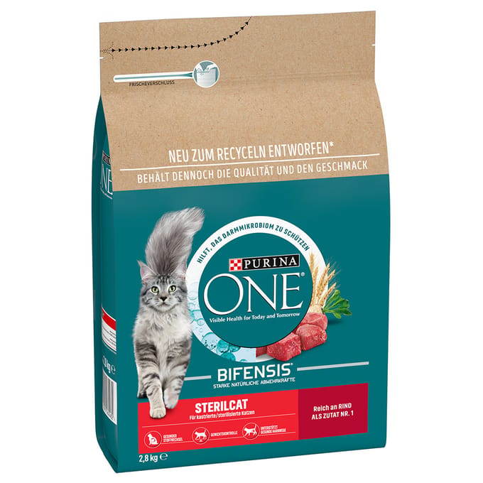 2,8kg Sterilcat met Rund Purina ONE Kattenvoer