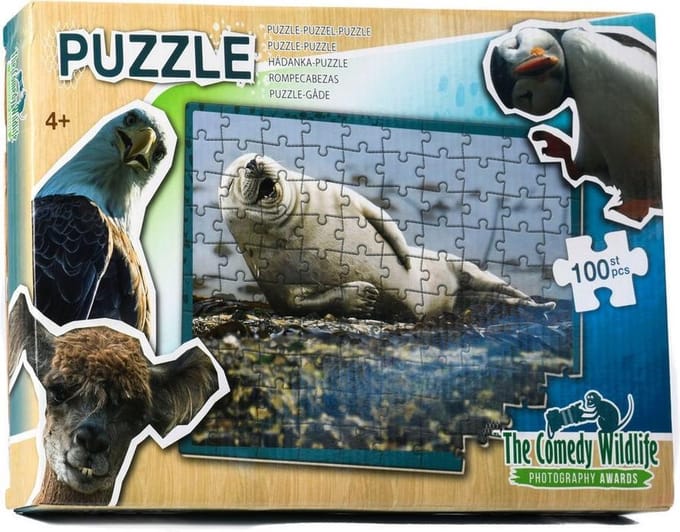 Puzzel Comedy Wildlife Lachende zeehond 100 stukjes