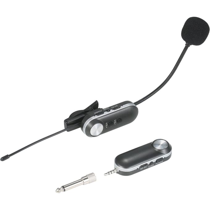 UHF Headset Draadloze Microfoon Instrument Microfoon Omni-directionele Hifi Microfoon Draadloos Instrument zwart