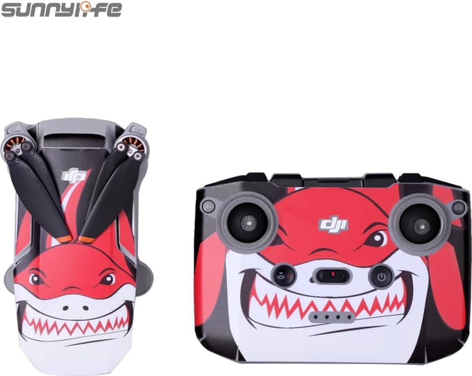Stickerset - Red Shark - Drone en controller - DJI Mini 2/2 SE