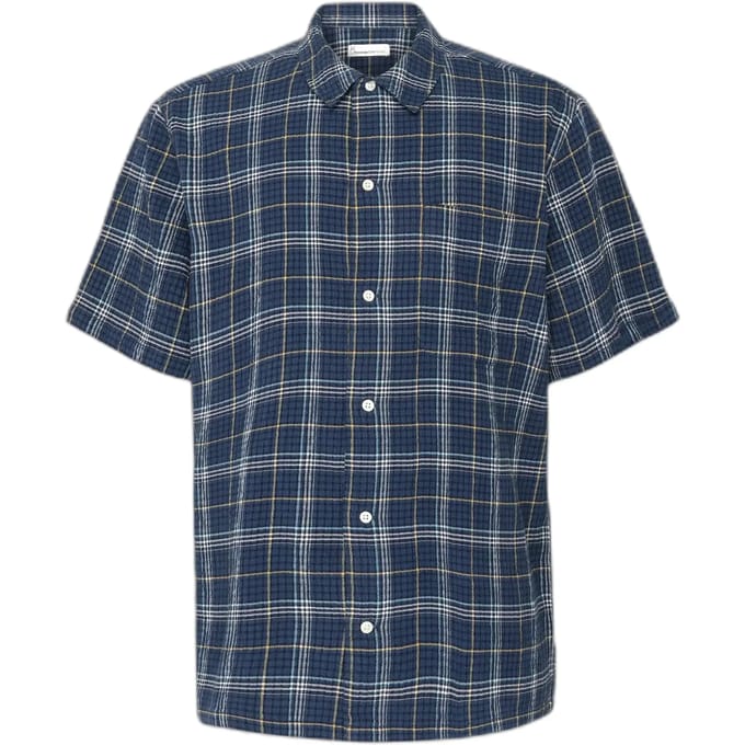 Shirt KnowledgeCotton Apparel Seersucker - GOTS/Vegan