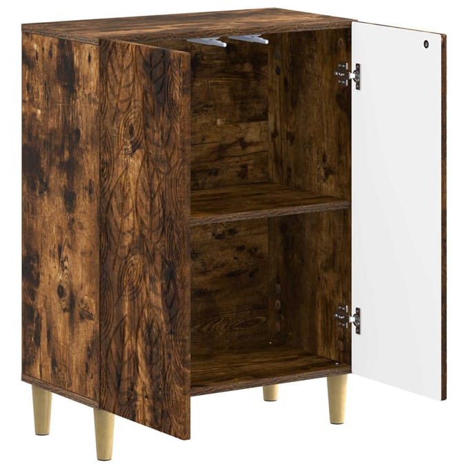 vidaXL - Badkamer - Opbergkast - DELFT - Gerookt - eiken - 59,5 - x - 31 - x - 80 - cm