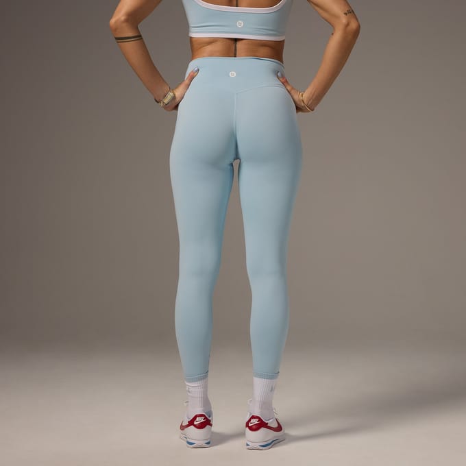 MP X Tatiana contrasterend gestreepte legging - Licht aquablauw - M