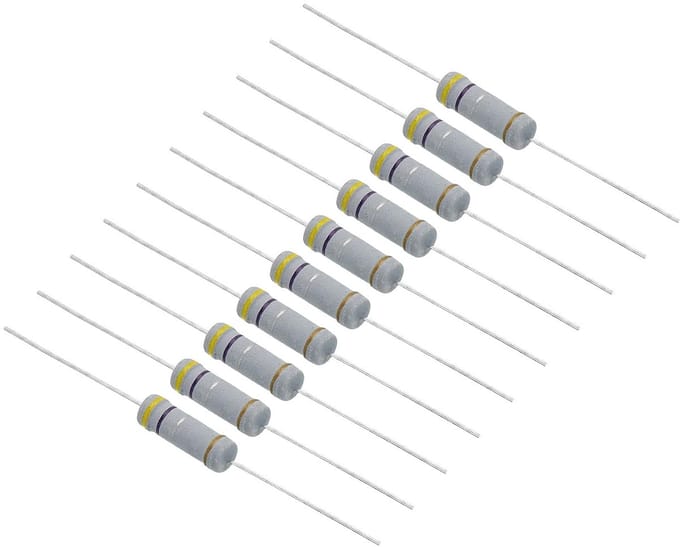 Weerstand Componenten - Elektronische Onderdelen - Doe-het-zelf Projecten - Koollaag Constructie - 20 Stuks - Goudkleurig
