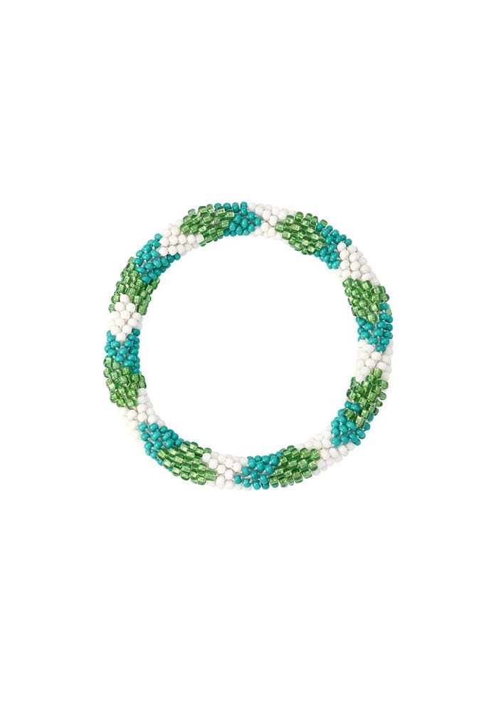 Yehwang Kralenarmbandje figuur - blauw/beige/groen