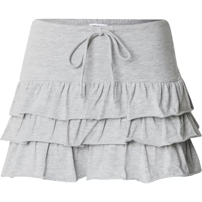 Urban Classics - Volants Jersey Korte rok - L - Grijs