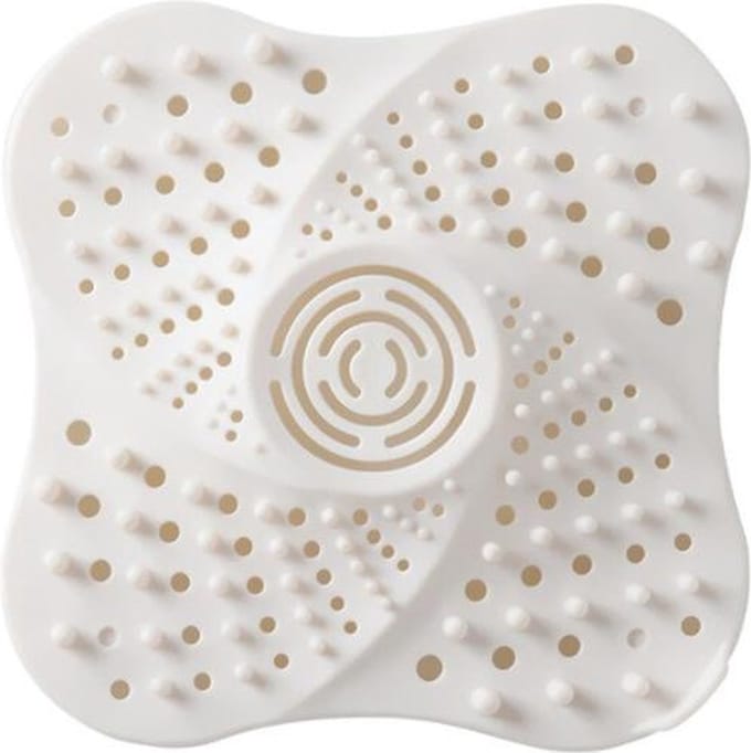 1 Stuk - Silicone Afvoerstop - Anti Haar Afvoerstop - Wit