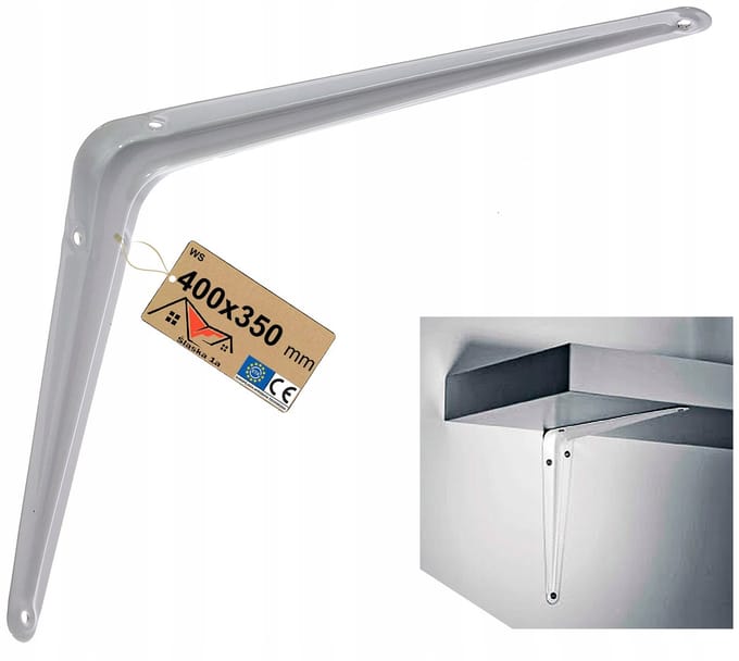 Metalen Wit Plankdrager 400x350 mm - Stevig en Stijlvol