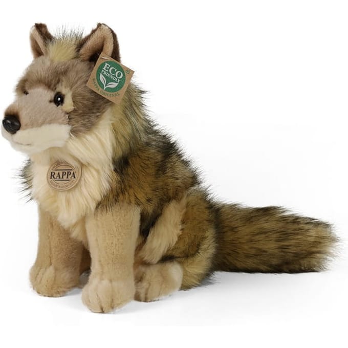 Rappa Eco Friendly - Pluche Wolf - 24 cm - Zacht Pluche - Gerecycled Materiaal