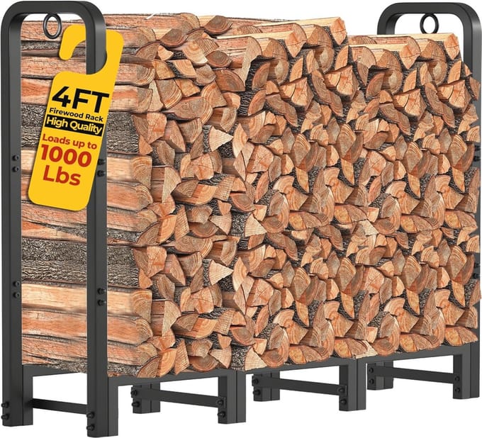 Outdoor Hout Rack voor Open Haard en Vuurplaats - 4ft