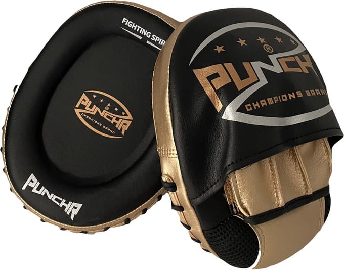 PunchR™ Focus Mitts Hand Pads FM7 Zwart Goud