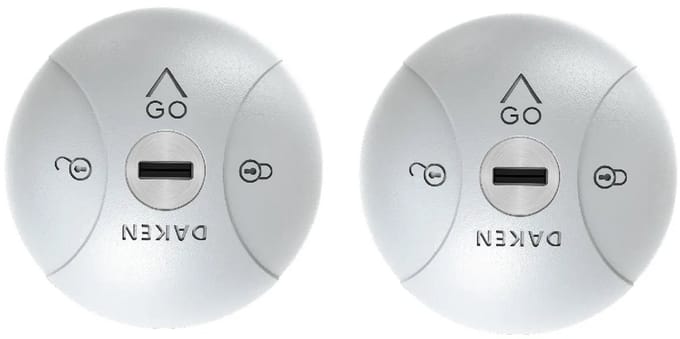 Daken - Saturn GO veiligheidsslot grijs 2x met 4 sleutels