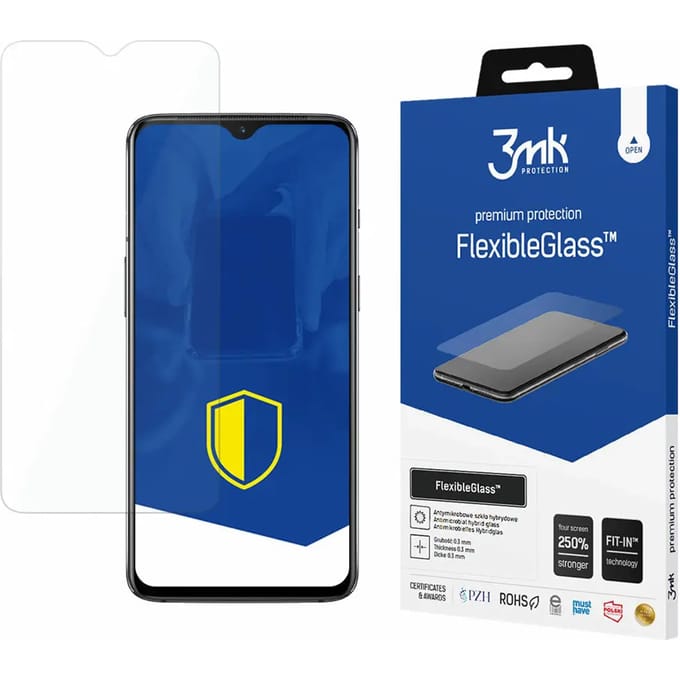 3MK FlexibleGlass Serie - Hybride Screenprotector - OnePlus 7 - Ultradunne Bescherming - 7H Hardheid