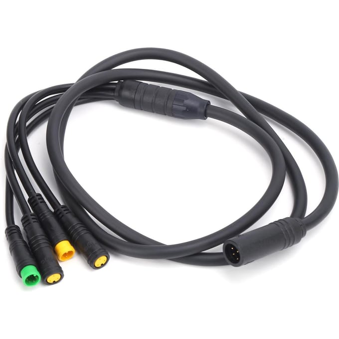 Waterdichte 1T4 Elektrische Fiets Kabelboom Versnellingssensor Verlengkabel voor BAFANG BBS01BBS02 Midden gray