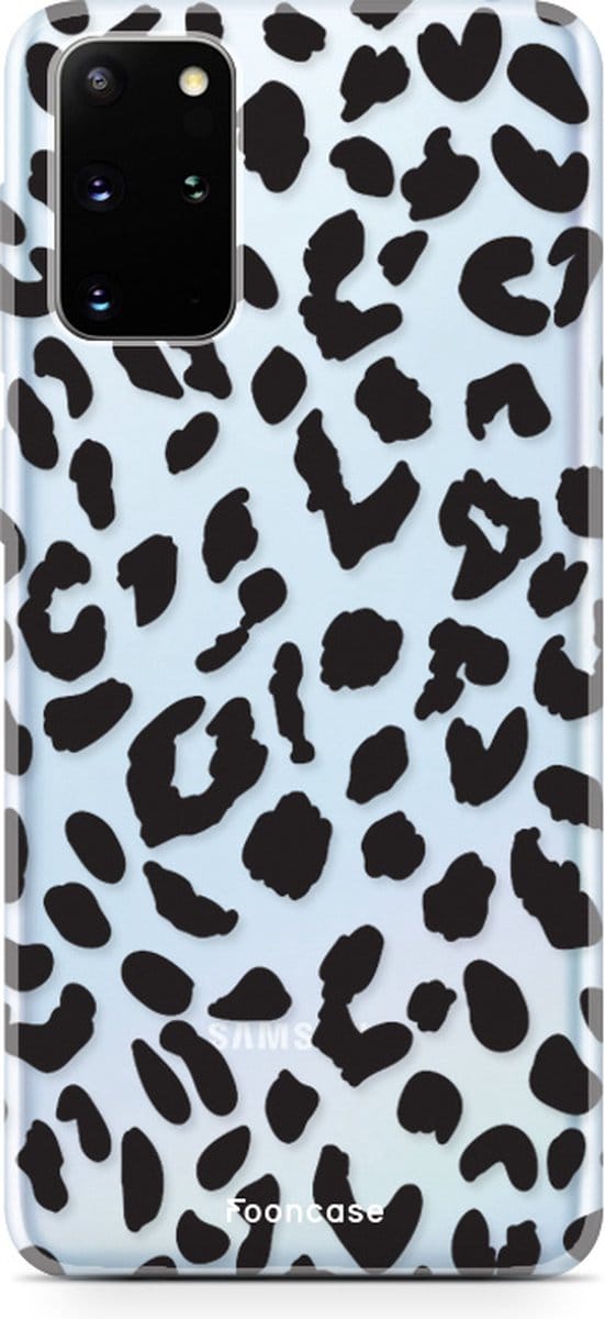 Fooncase Hoesje Geschikt voor Samsung Galaxy S20 Plus - Shockproof Case - Back Cover / Soft Case - Luipaard / Leopard print