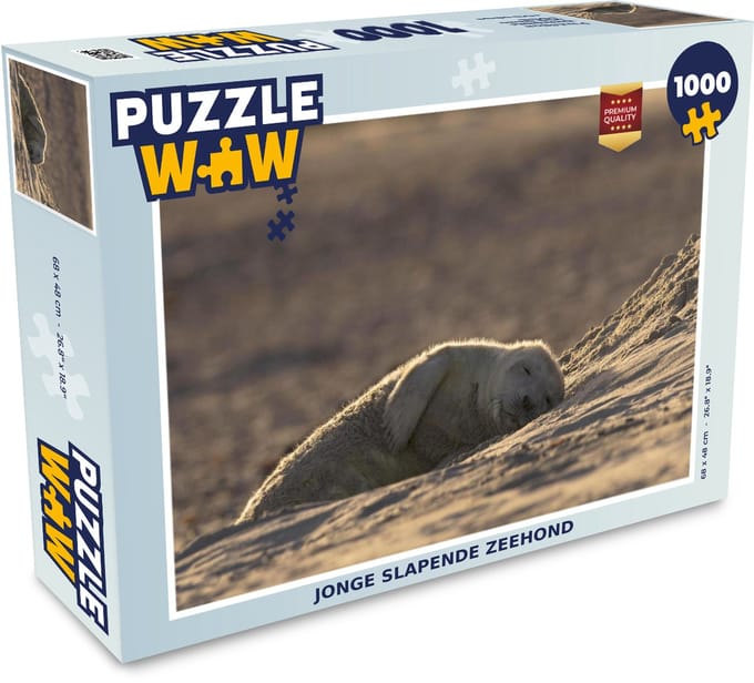 Puzzel Zeehond - Slaap - Strand - Legpuzzel - Puzzel 1000 stukjes volwassenen