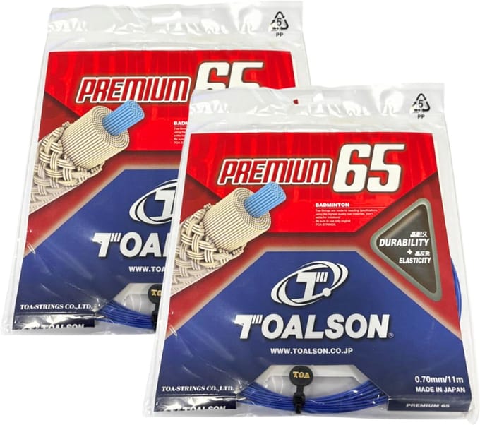 Snaren Badminton Toalson Premium 65 Blauw Set van 2