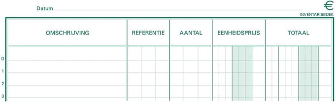 Exacompta inventaris, ft 32 x 19,5 cm, Nederlandstalig 5 stuks