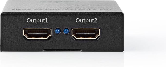 Nedis HDMI-Splitter - 2 poort(en) - HDMI Input - 2x HDMI Output - 4K@60Hz - 18 Gbps - Metaal - Antraciet
