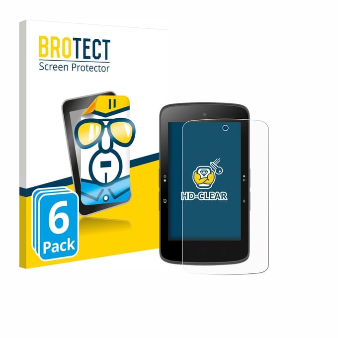 BROTECT - Screenprotector voor Bryton Rider S800 - Folie Beschermfolie transparant 6 Stuks
