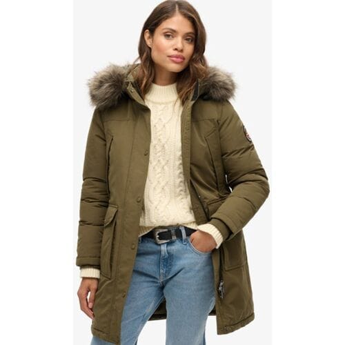 Superdry - Everest parka van imitatiebont - Dames - Gewatteerde jassen