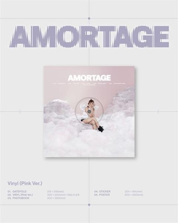 JISOO - AMORTAGE [LP] (Roze ver.) white
