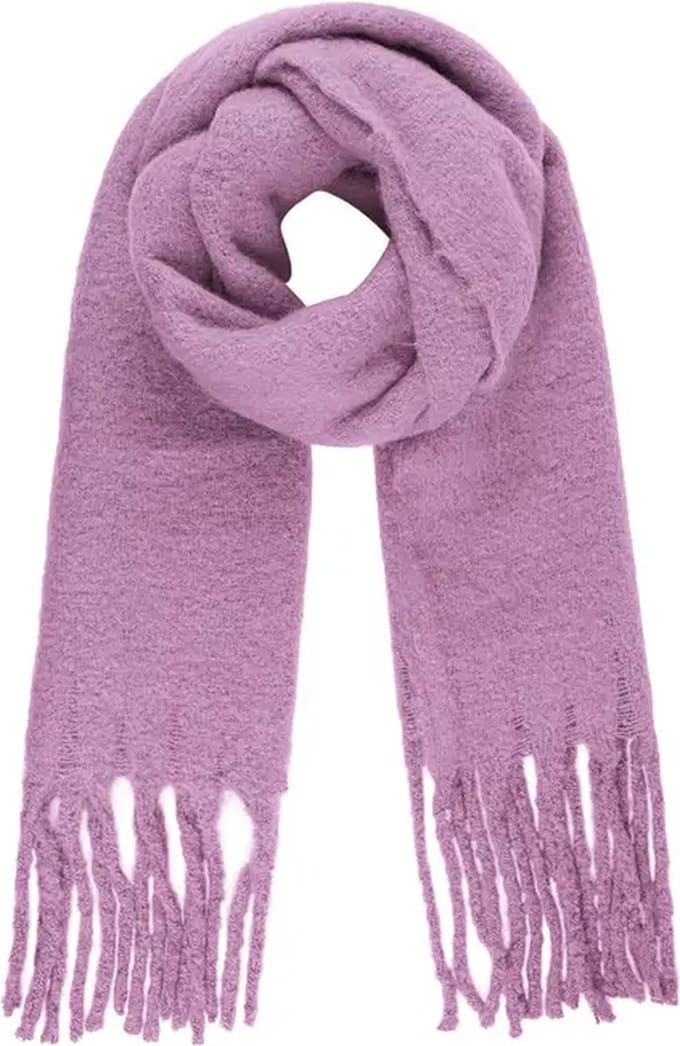 sjaal- lila- dikke wintersjaal - franjes