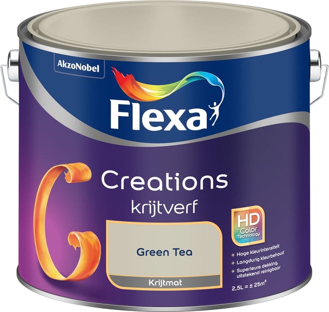 Flexa - Creations Muurverf Krijt - Green Tea - 2,5 L