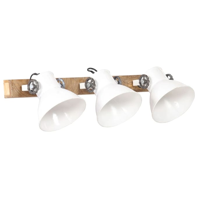 vidaXL Wandlamp industrieel E27 65x25 cm wit