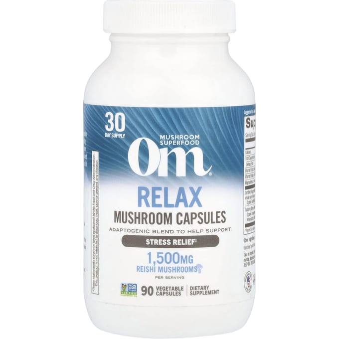Om Mushrooms, Relax, Capsule de Champignons, 90 Capsules Végétales