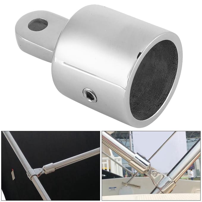 2 stuks Roestvrij Staal Ooguiteinde voor Boot Biminitop Verbindingskap Schroef Montage Hardware 1 gray