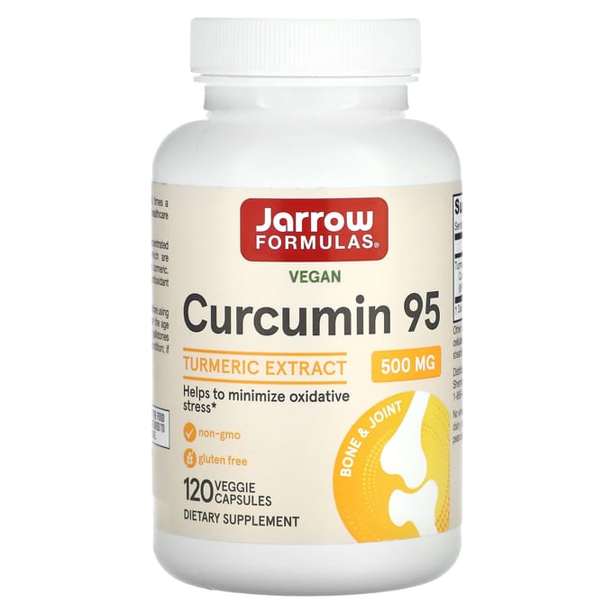 Jarrow Formulas, Curcumine 95, Extrait de Curcuma, 500 mg, 120 Gélules Végétales