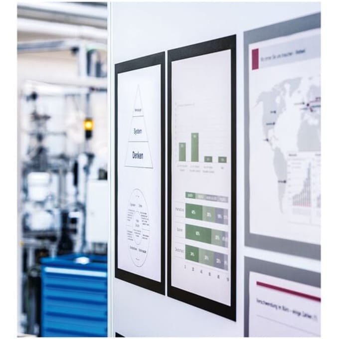 DURABLE Magnetisch informatiekader voor het bevestigen van A3-documenten op metalen oppervlakken.