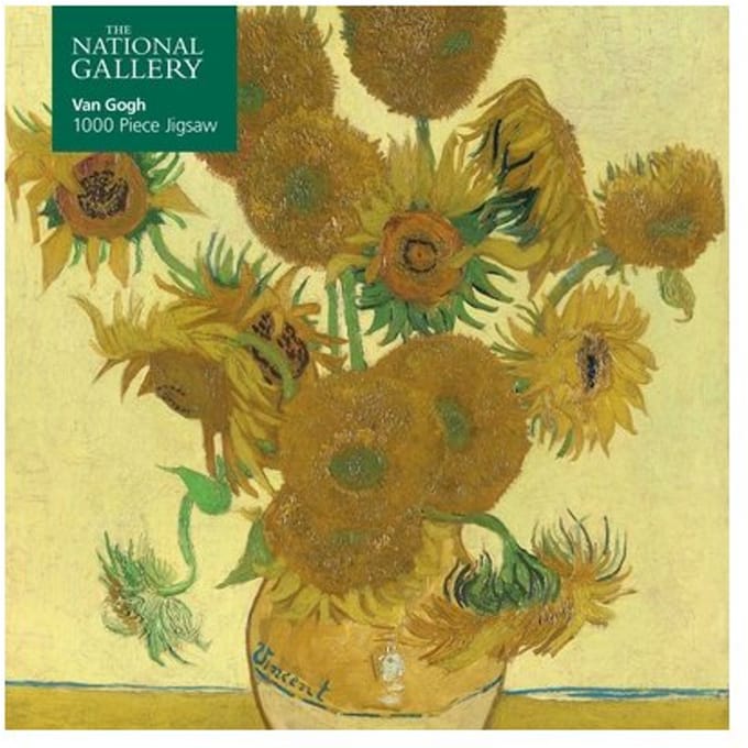Adult Jigsaw Puzzle National Gallery: Vincent Van Gogh: Sunflowers - 1000-Piece Jigsaw Puzzles - Flame Tree Studio