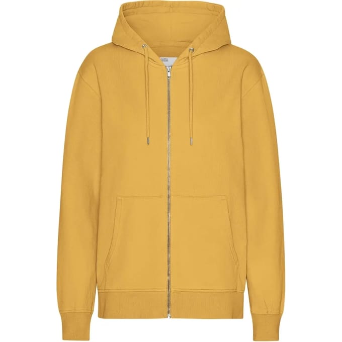 Hooded sweatshirt met rits Colorful Standard Classic Organic Burned Yellow