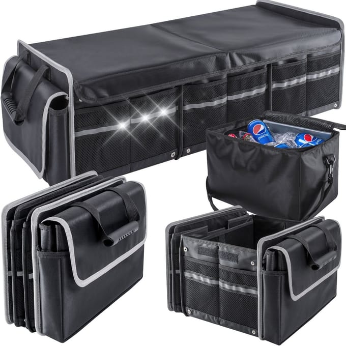 Mona WO-877 - Autokofferbak Organizer - 3 Grote Compartimenten - Thermische Draagtas - Opvouwbaar