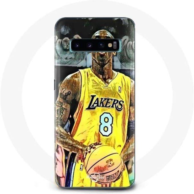 Hoesje voor Samsung Galaxy S10 Plus Kobe Bryant Dunk Lakers 8 NBA Zwart