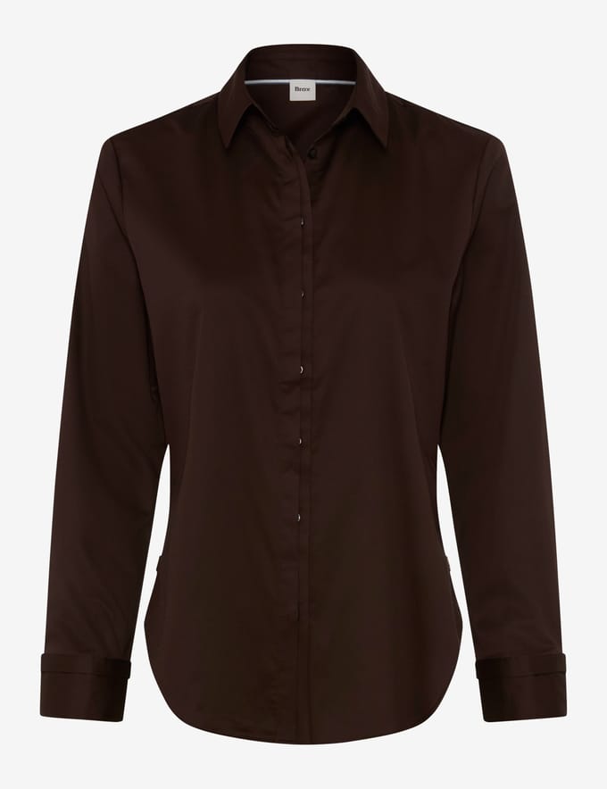 Brax Dames Blouse  Style VICTORIA brunette, donkerbruin, maat 36