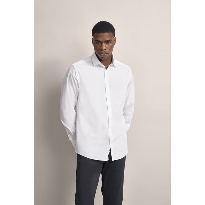 Bugatti Herren Casual overhemd met Kent-kraag