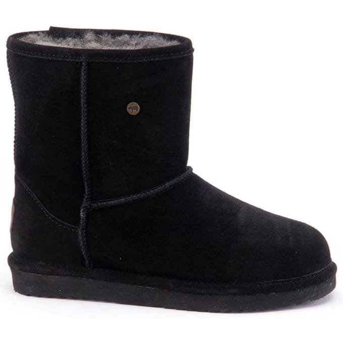 Warmbat - Dames Laars Kangaroo Suede - Zwart - Maat 36