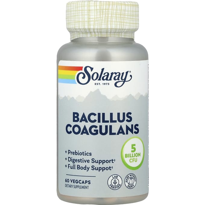 Bacillus coagulans, 5 miljard, 60 vegetarische capsules (2,5 miljard per capsule)