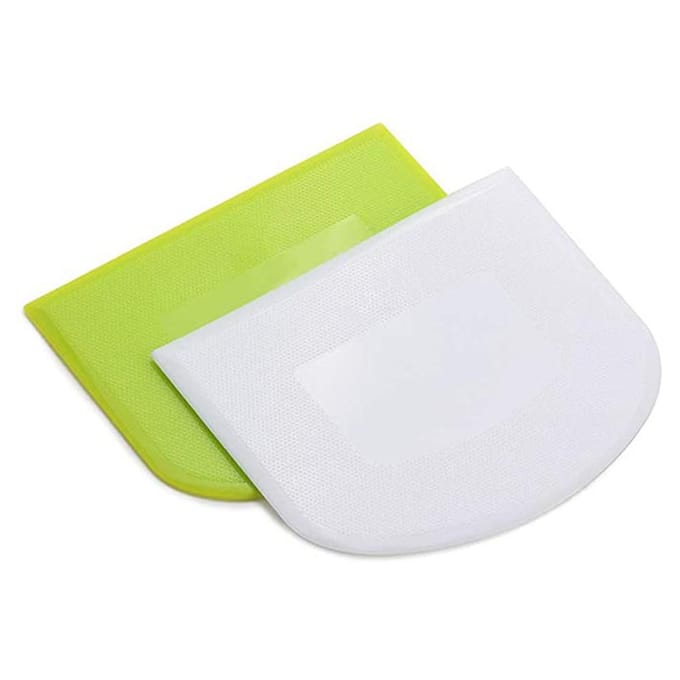 2 STKS Deegschraper Plastic Kom Schraper Voedselkwaliteit Bank Schraper Multifunctioneel Flexibel Deegsnijder Voedselschrappers Dropshipping white