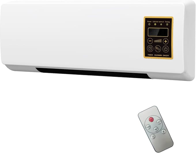 Wandverwarming - Elektrische Kachel - Snelle Ruimte Verwarming - Compact Ontwerp - 50 x 10 x 16 cm